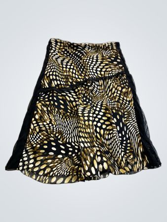 Black and Gold Patterned Skirt
