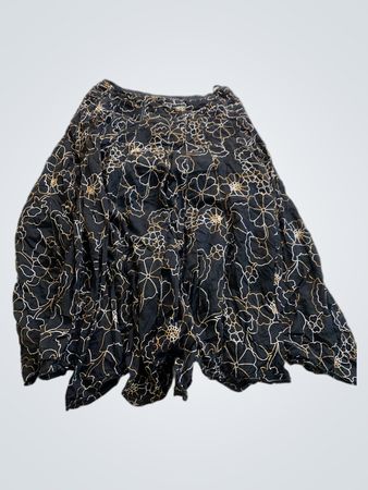 Unbranded Black Floral Midi Skirt