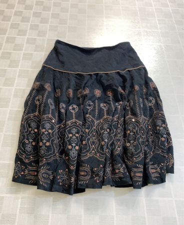 Cyrillus Embroidered Mini Skirt