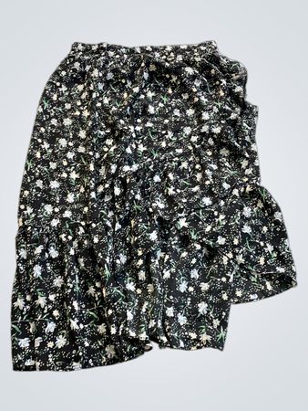 Floral Print Ruffle Skirt