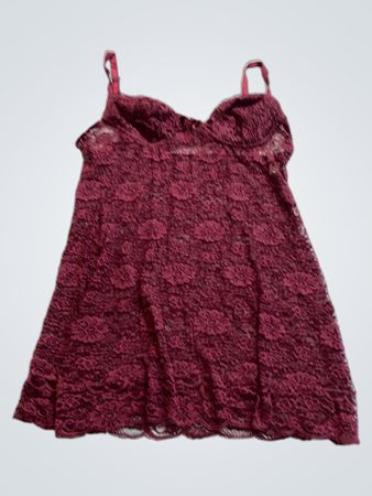 Maroon Lace Chemise