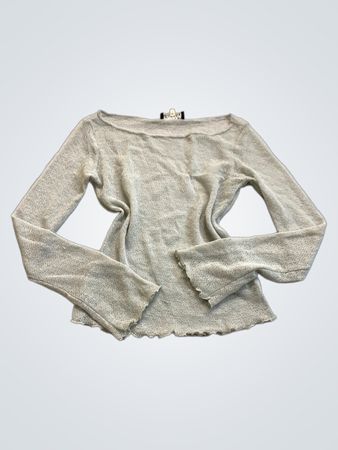 Gray Long-Sleeve Top