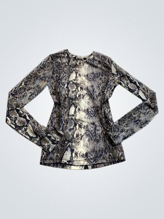 Snakeskin Long Sleeve Top
