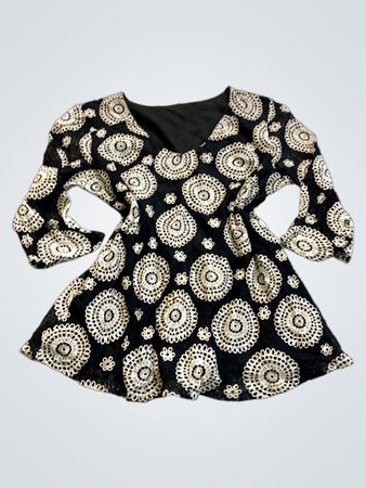 Black and White Floral Dress
