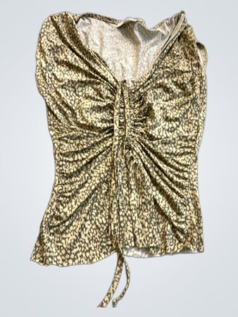 Animal Print Tie Top