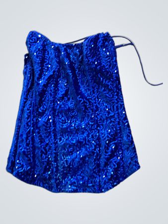 Blue Sequin Bustier