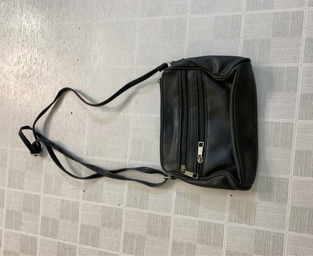 Black Leather Crossbody Bag