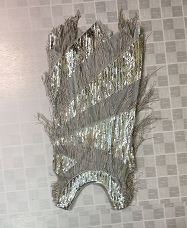 Silver Sequin Fringe Dress