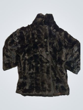 Black Faux Fur Coat
