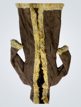 Brown Faux Fur Lined Coat