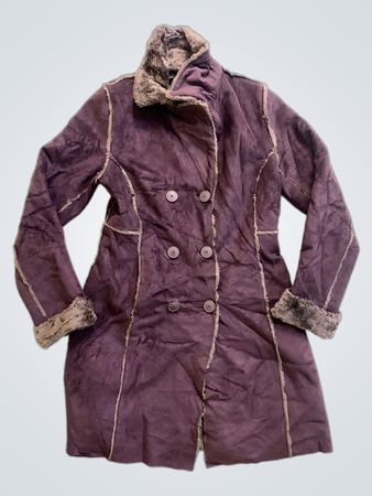 Purple Faux Fur Lined Coat