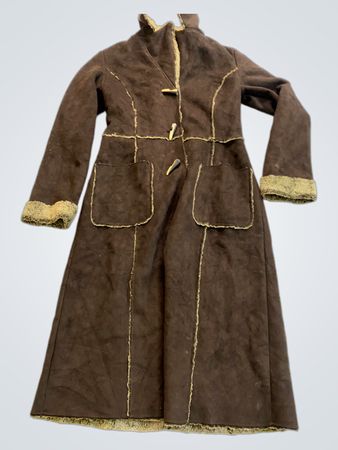 Brown Faux Fur Lined Coat