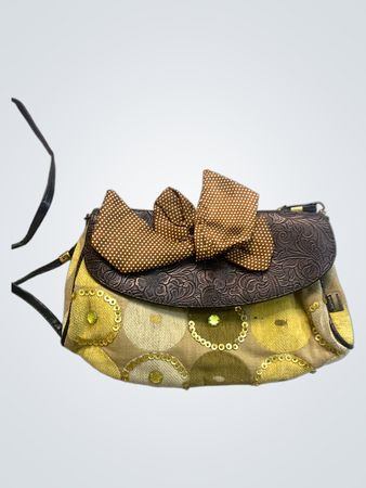 Embellished Clutch with Bow Accent