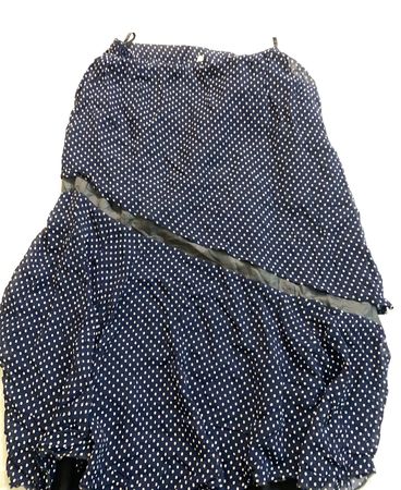 Navy Blue Polka Dot Skirt