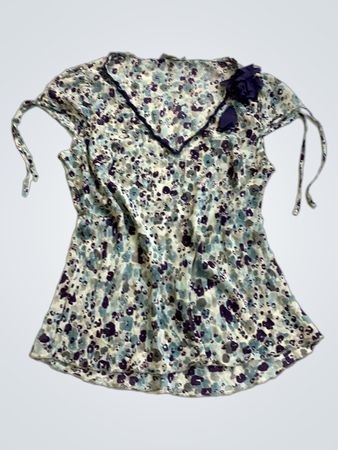 Per Una Bluse mit Blumenmuster und Schleifendetail