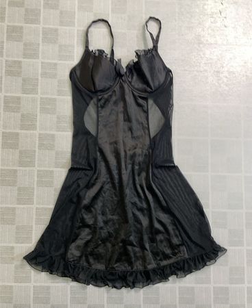 Black sheer babydoll negligee