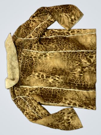 Veste en fausse fourrure à motif léopard