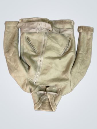Veste en fausse fourrure beige doublée