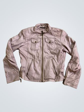 Xanaka Pink Faux Leather Jacket
