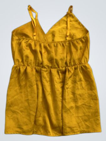 Neue Kollektion Italien Gelbes Spaghetti-Trägerkleid
