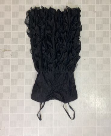 Black Ruffled Top