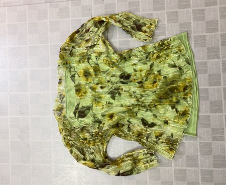 Blouse à imprimé floral vert