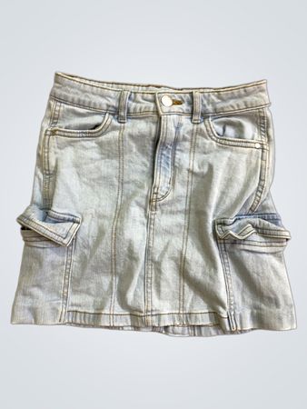 Jupe en denim cargo à délavage léger de The 1964 Denim Company