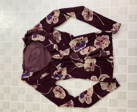 Top à manches longues à imprimé floral pour femmes