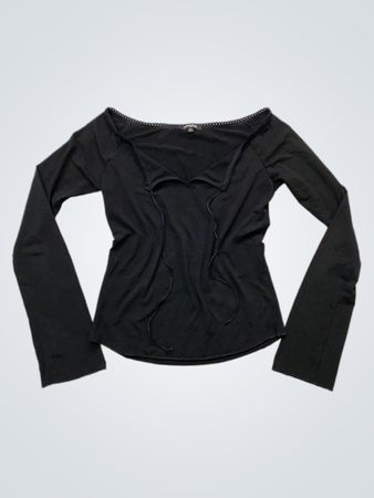 KENVELO anywhere Schwarzes Langarm-Top