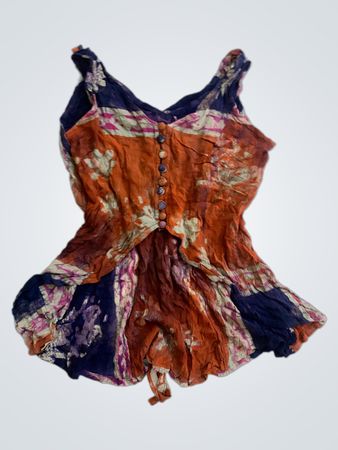 Tie-dye Tank Top with Buttons