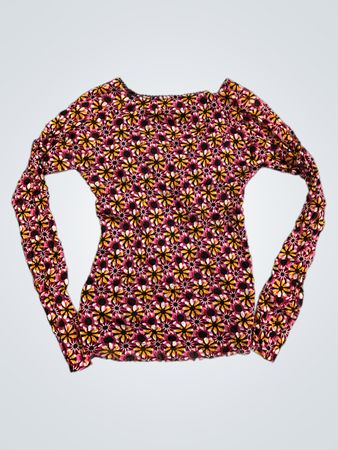 SUSY MIX Women's Floral Print Long Sleeve Top