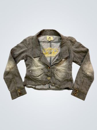 REDYAL COUTURE Embroidered Crown Denim Jacket