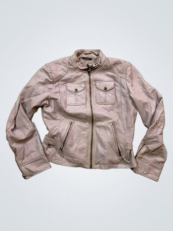 Xanaka Pink Leather Jacket