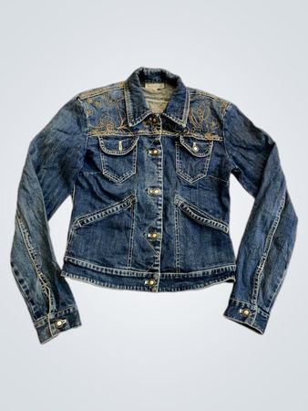 VENTILO Women's Denim Jacket with Embroidery