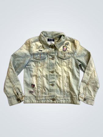 Kiabi Light Wash Denim Jacket with Patches
