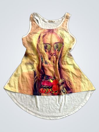 Cherry Koko Women's Graphic Print Ärmelloses Tunika-Top