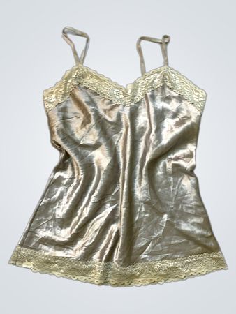 Satin-Cami mit Spitzenbesatz