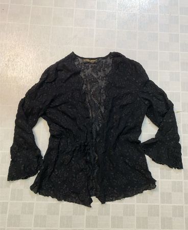 DONNA RICCO New York schwarze Spitzenbluse