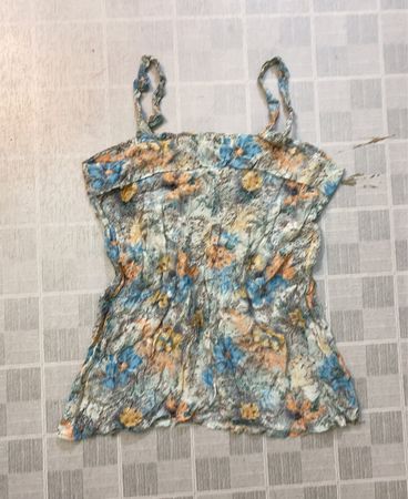 Floral-Print-Spaghettiträger-Top