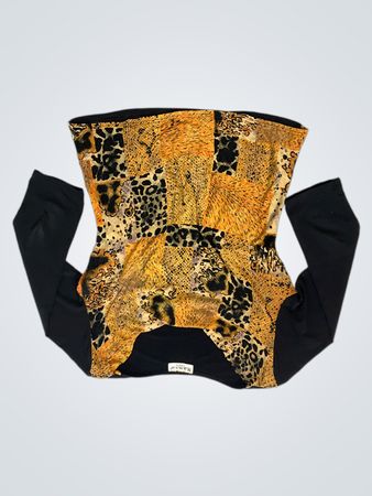 Sanya Paris Patchwork-Print Langarmtop