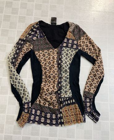 HYBRIS Patchwork Langarmshirt