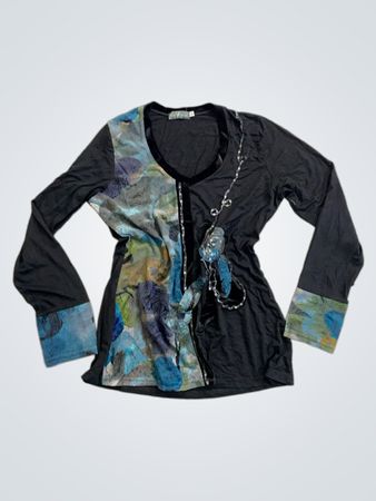 VAGOT Paris Langarmoberteil mit Blumenmuster