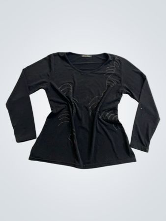 Sorelle Baldi Schwarzes Langarm-Oberteil