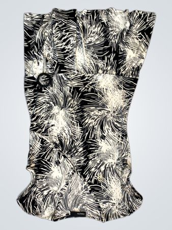 KappAhl Black and White Abstract Print Top