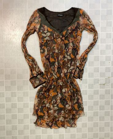 KOR@KOR Floral Print Sheer Bluse