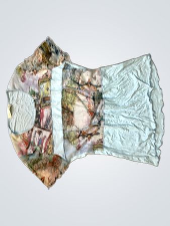 Saint Charles Blau und bedruckte Tunika