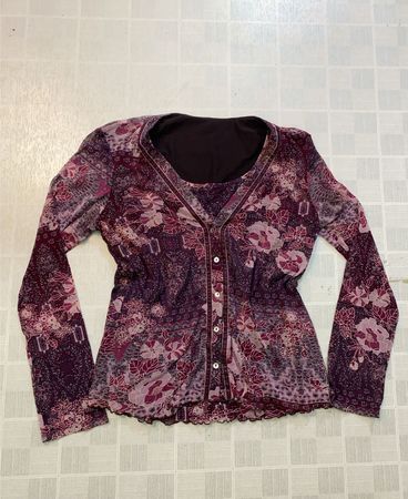 Debenhams Blumenmuster Langarmshirt Größe 16