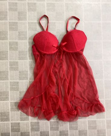 Rotes Babydoll-Unterwäsche