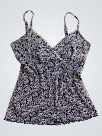 BLASTINGO® blaues gemustertes Kleid mit Trägern