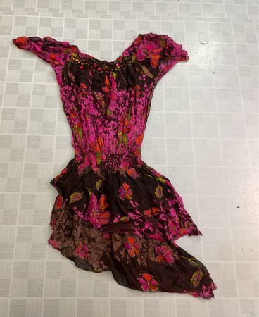 Damenbluse mit Blumenmuster und Lagenoptik Tunika